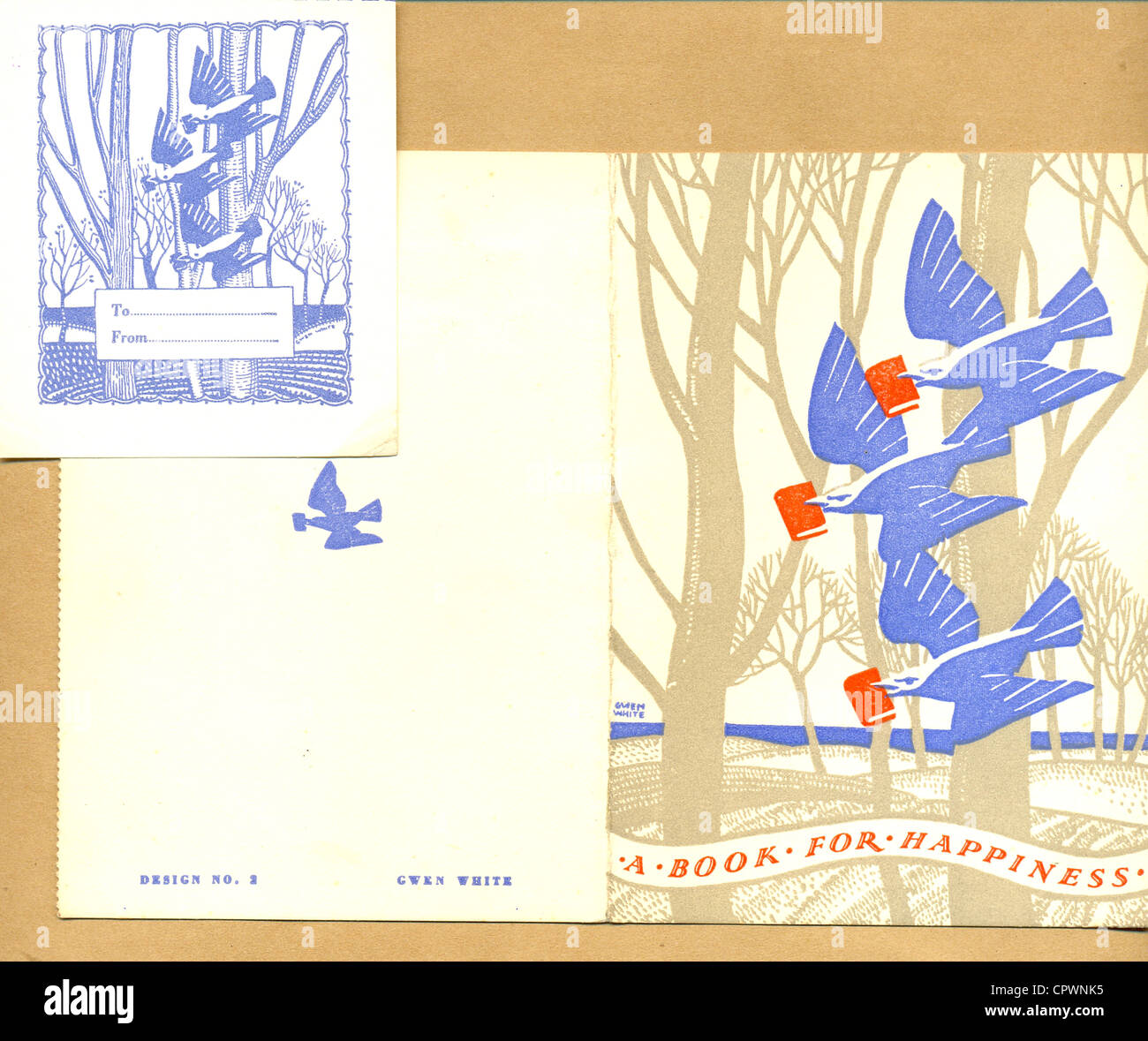 Book token, Design No. 2 by Gwen White Stock Photo