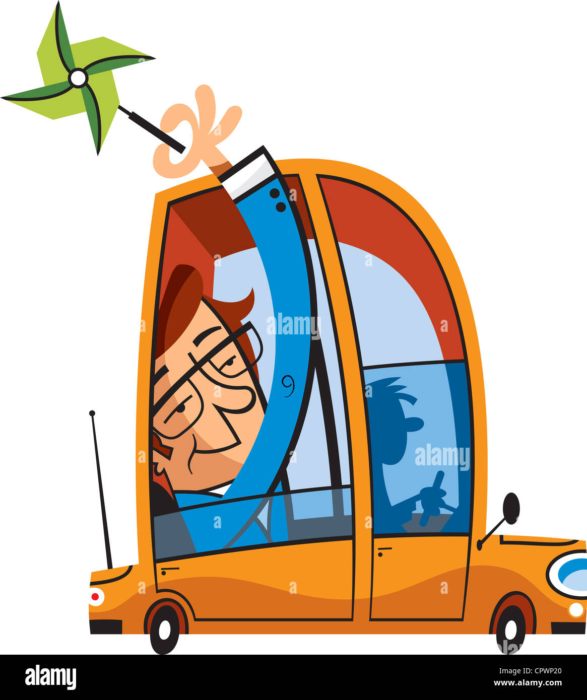 Painting on a window Cut Out Stock Images & Pictures - Alamy
