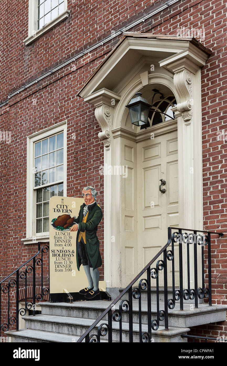 Historic City Tavern, Philadelphia, Pennsylvania, USA Stock Photo