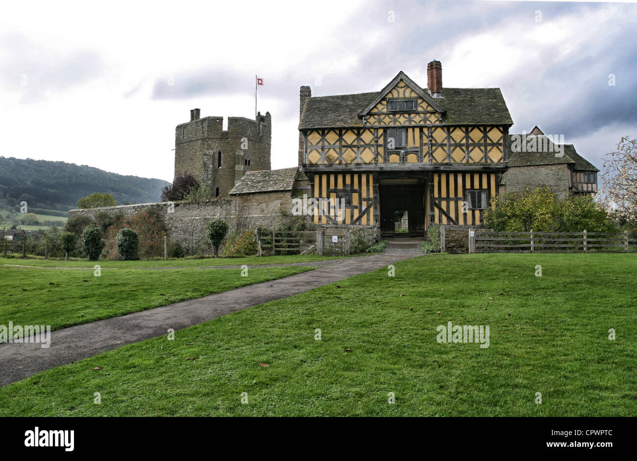 Stokesay Castle is a fortified manor house built on the English/Welsh ...