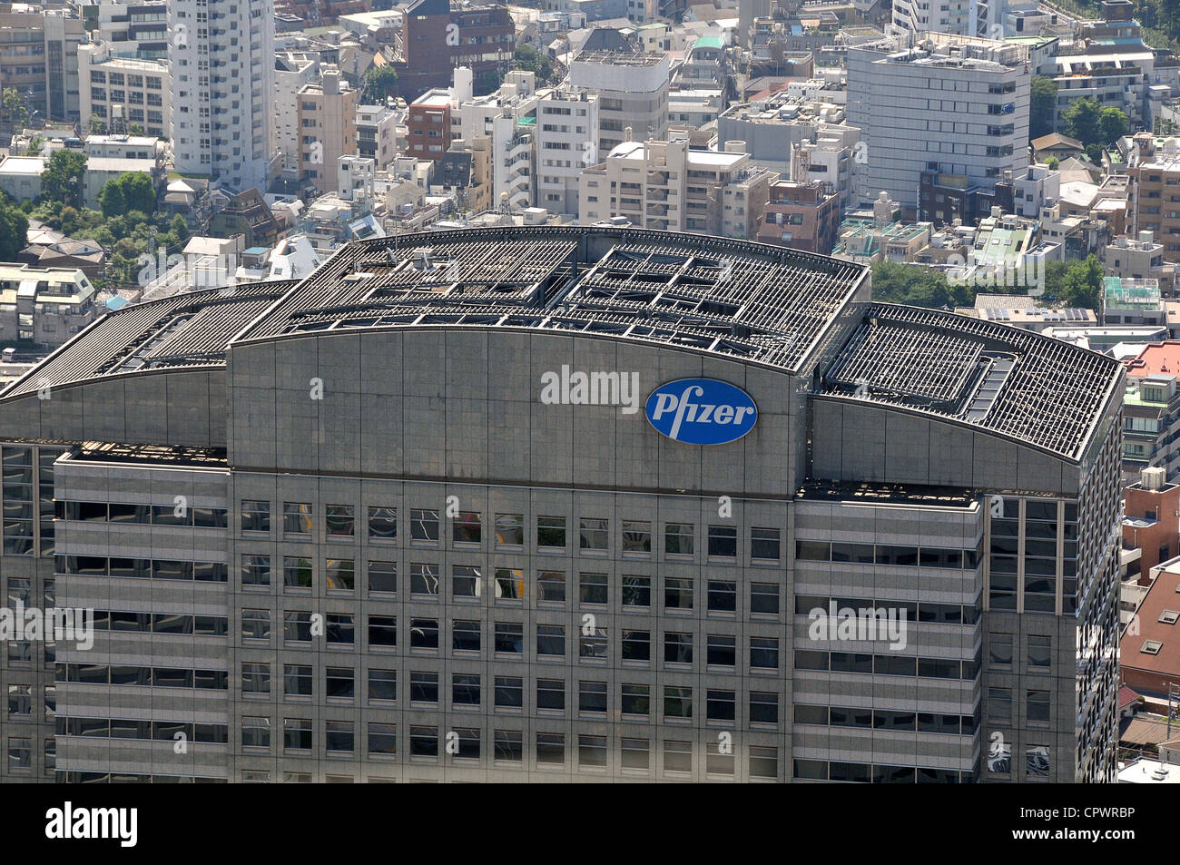 Pfizer Japan headquarter building Shinjuku Tokyo Japan Stock Photo