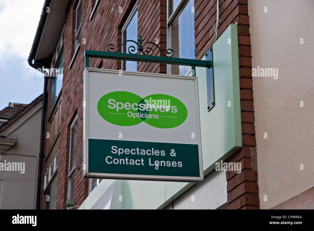 Sign over Specsavers Opticians shop Stock Photo