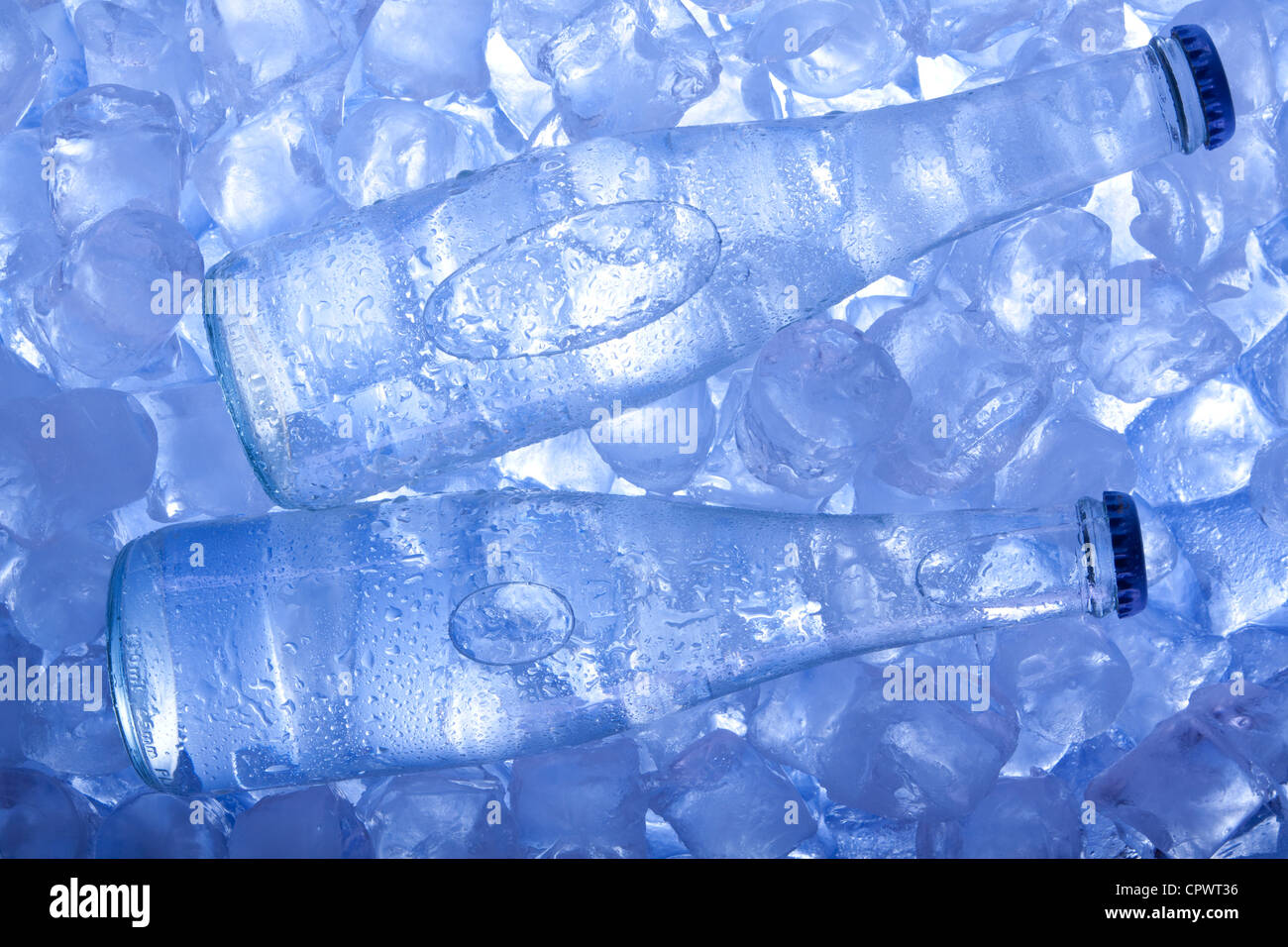 Cold beer in ice Stock Photo Alamy