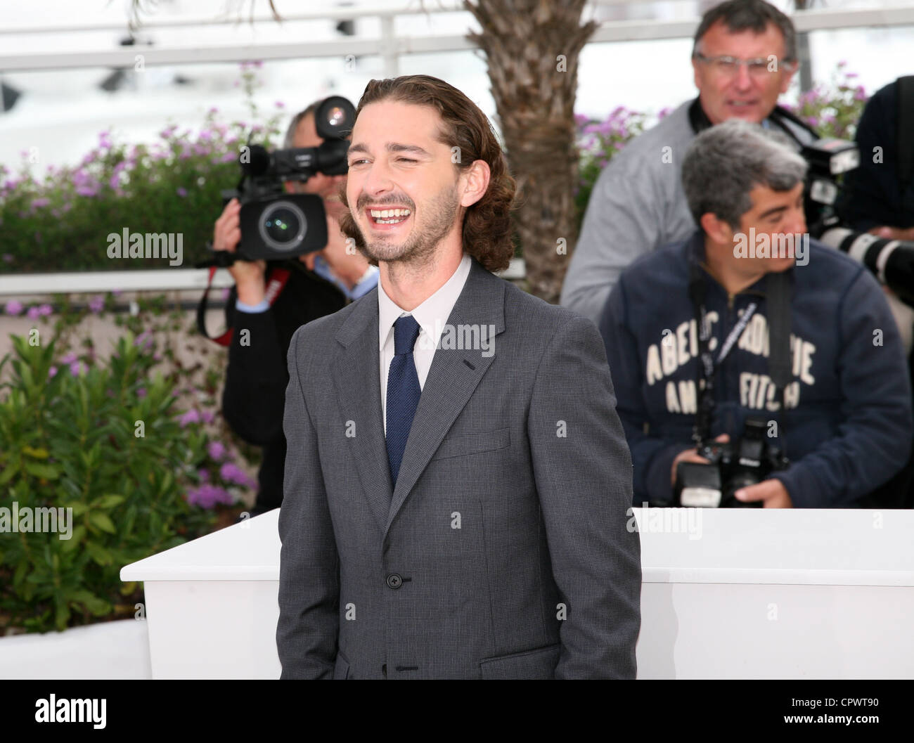 Shia Labeouf at the Lawless film photocall at the 65th Cannes Film Festival. Stock Photo