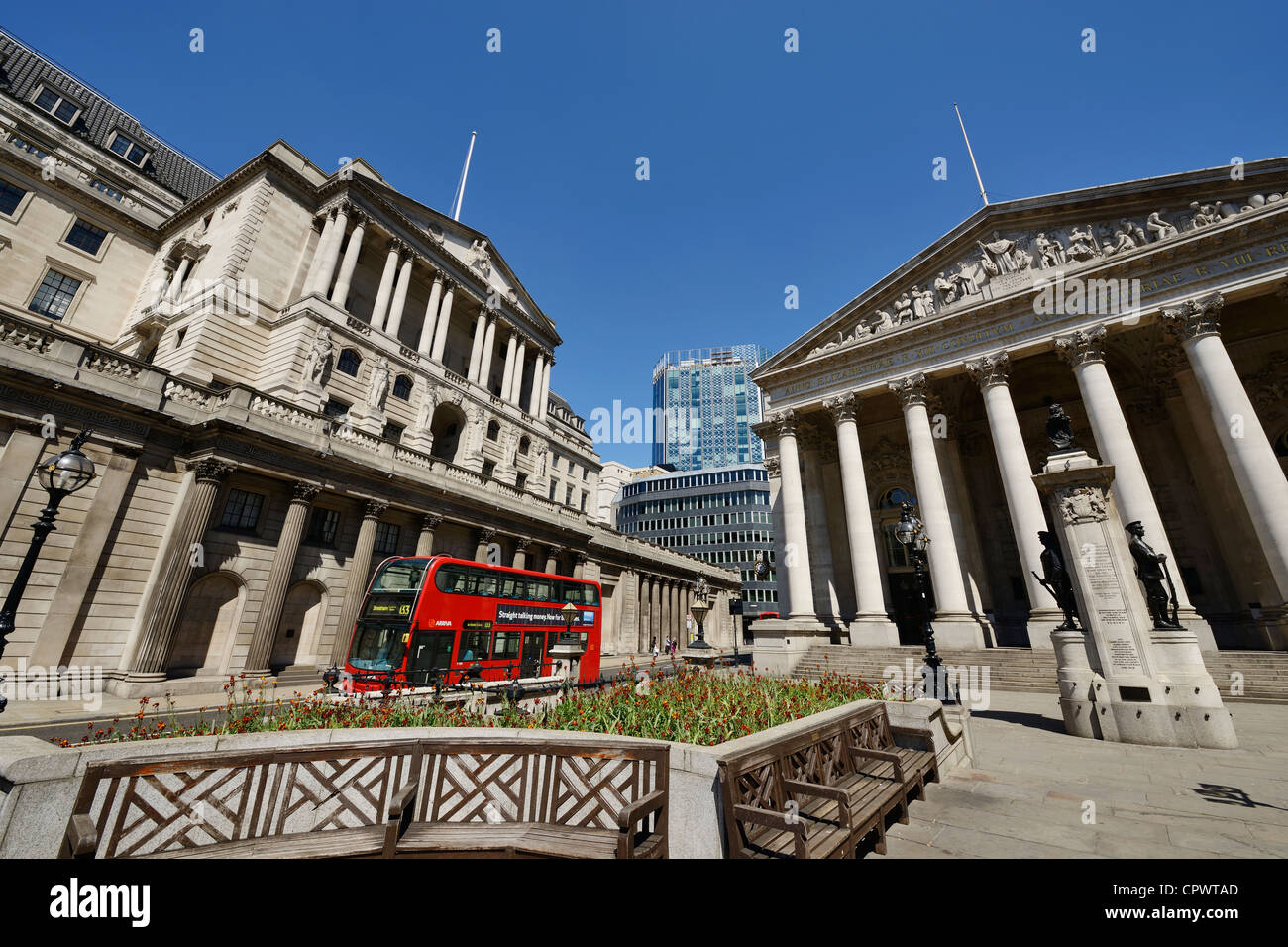 The Bank of England in The CIty of London Stock Photo