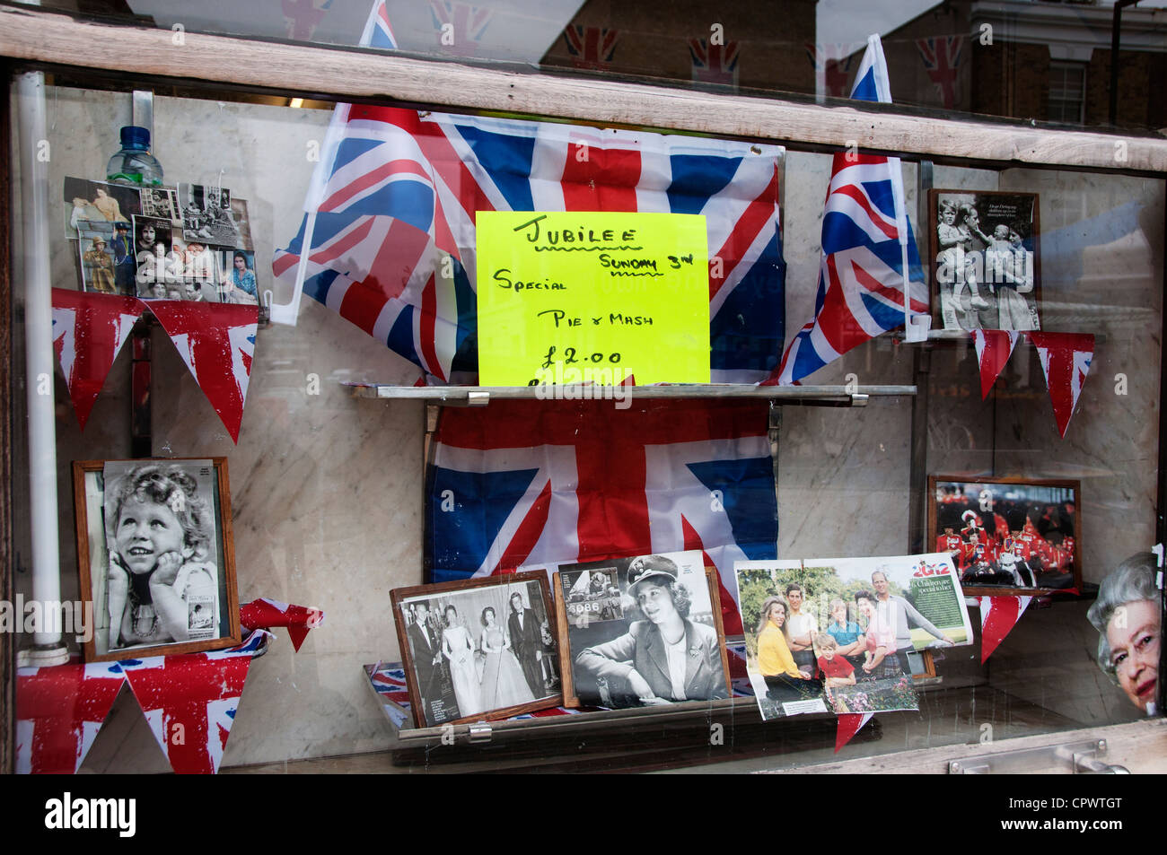 Jubilee window display, Broadway market Hackney Stock Photo Alamy