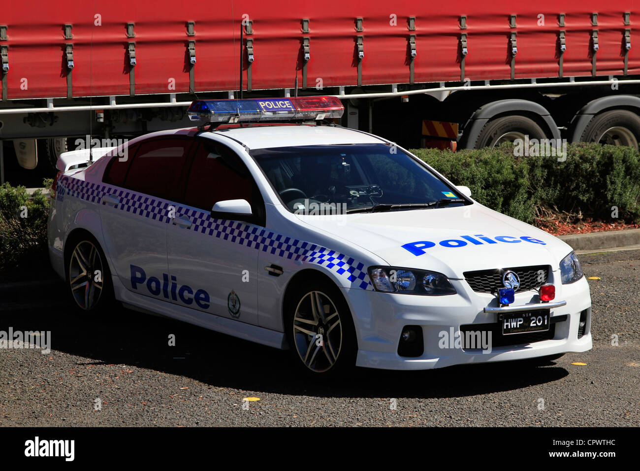 New South Wales Highway Patrol police vehicle Stock Photo