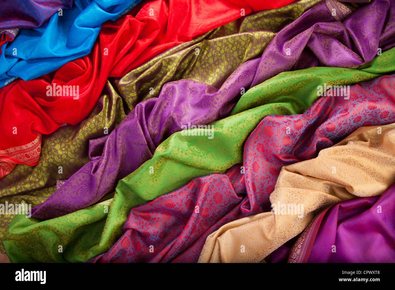 Different texture and color beautiful textiles Stock Photo - Alamy