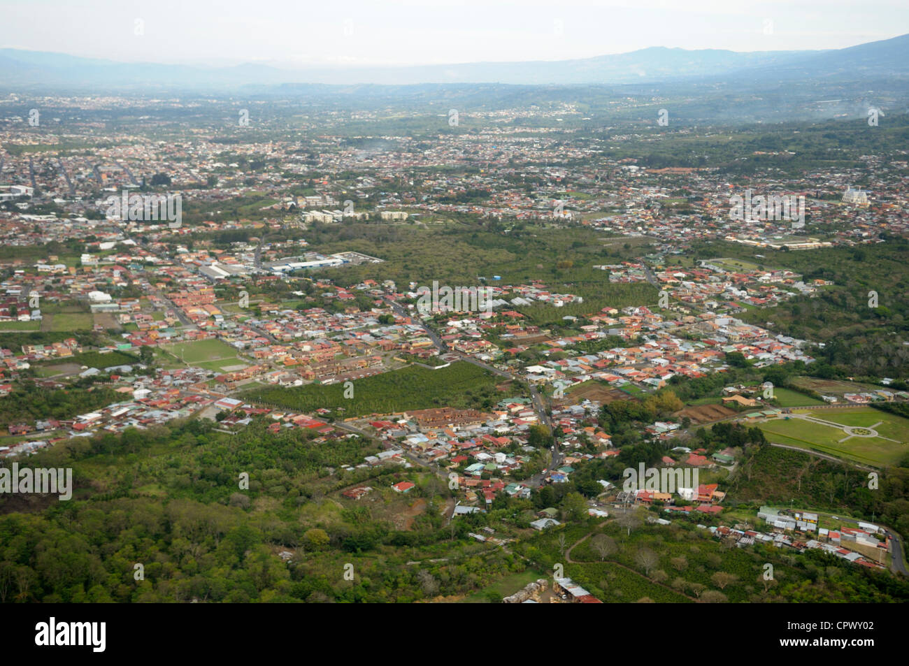 San Jose, Costa Rica, from the air Stock Photo