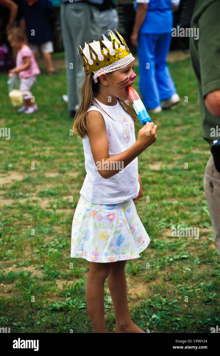 Small town patriotic holiday, 4th of July, Memorial day, Labor day, parades Stock Photo