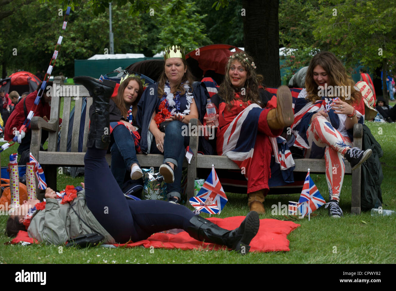 Monarchists celebrate their Queen's Diamond Jubilee weeks before the