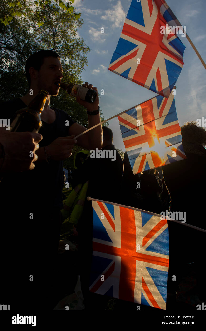 Monarchists celebrate their Queen's Diamond Jubilee weeks before the