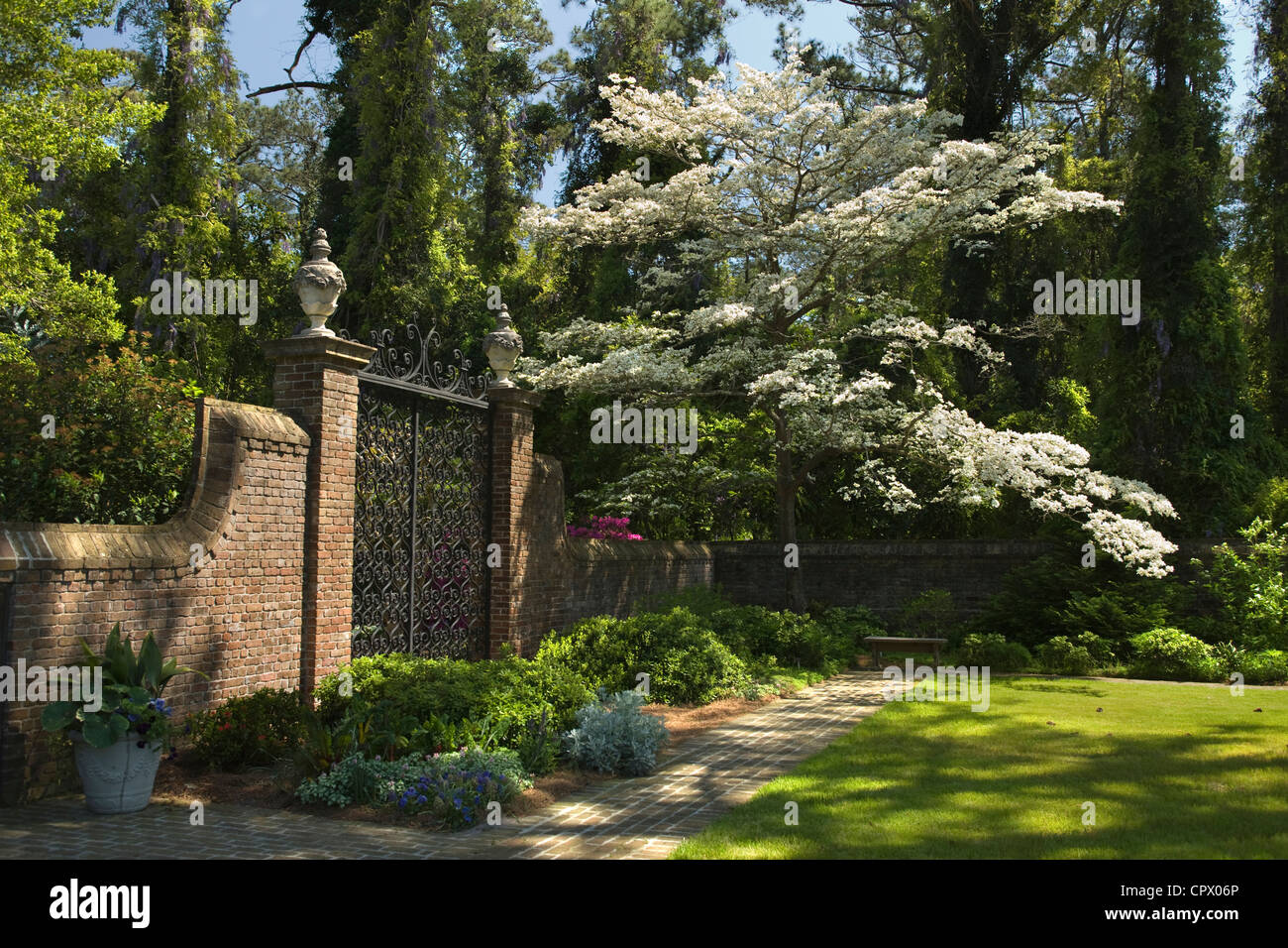 Entrance Gate Elizabethan Gardens North End Roanoke Island Outer