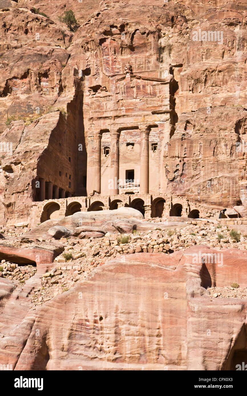 The Urn Tomb (The Court), Petra, Jordan (UNESCO World Heritage site) Stock Photo