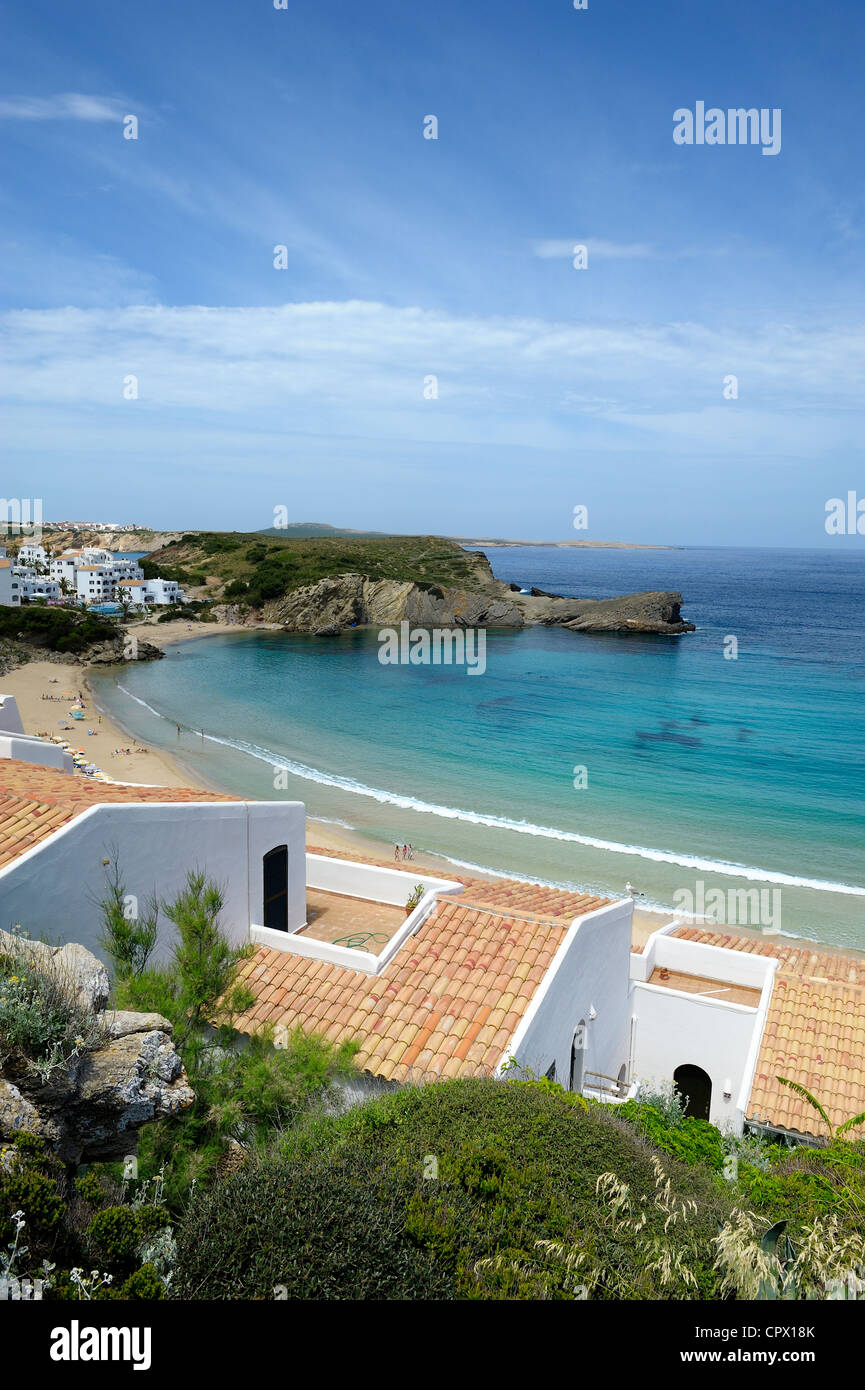 the holiday resort of arenal d'en castell menorca spain Stock Photo - Alamy