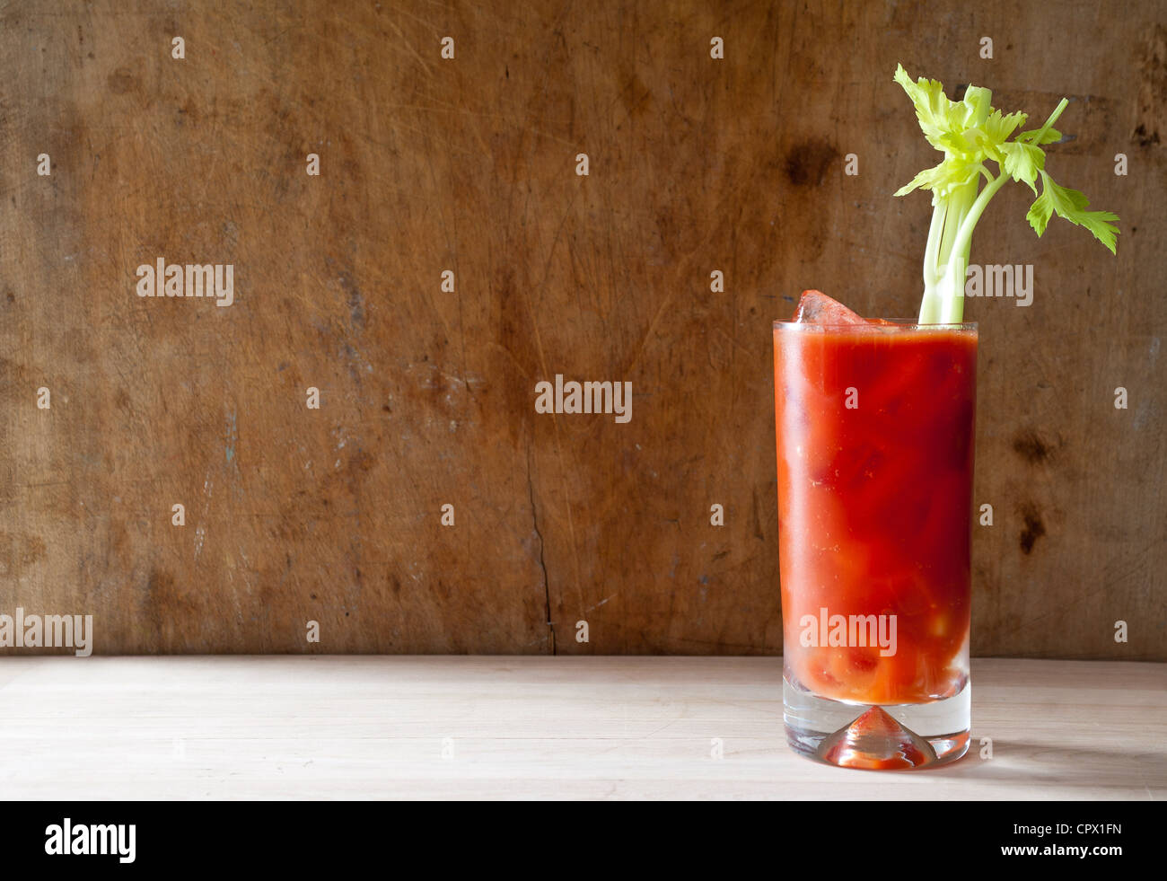 Bloody Mary in a plastic cup outside Stock Photo - Alamy