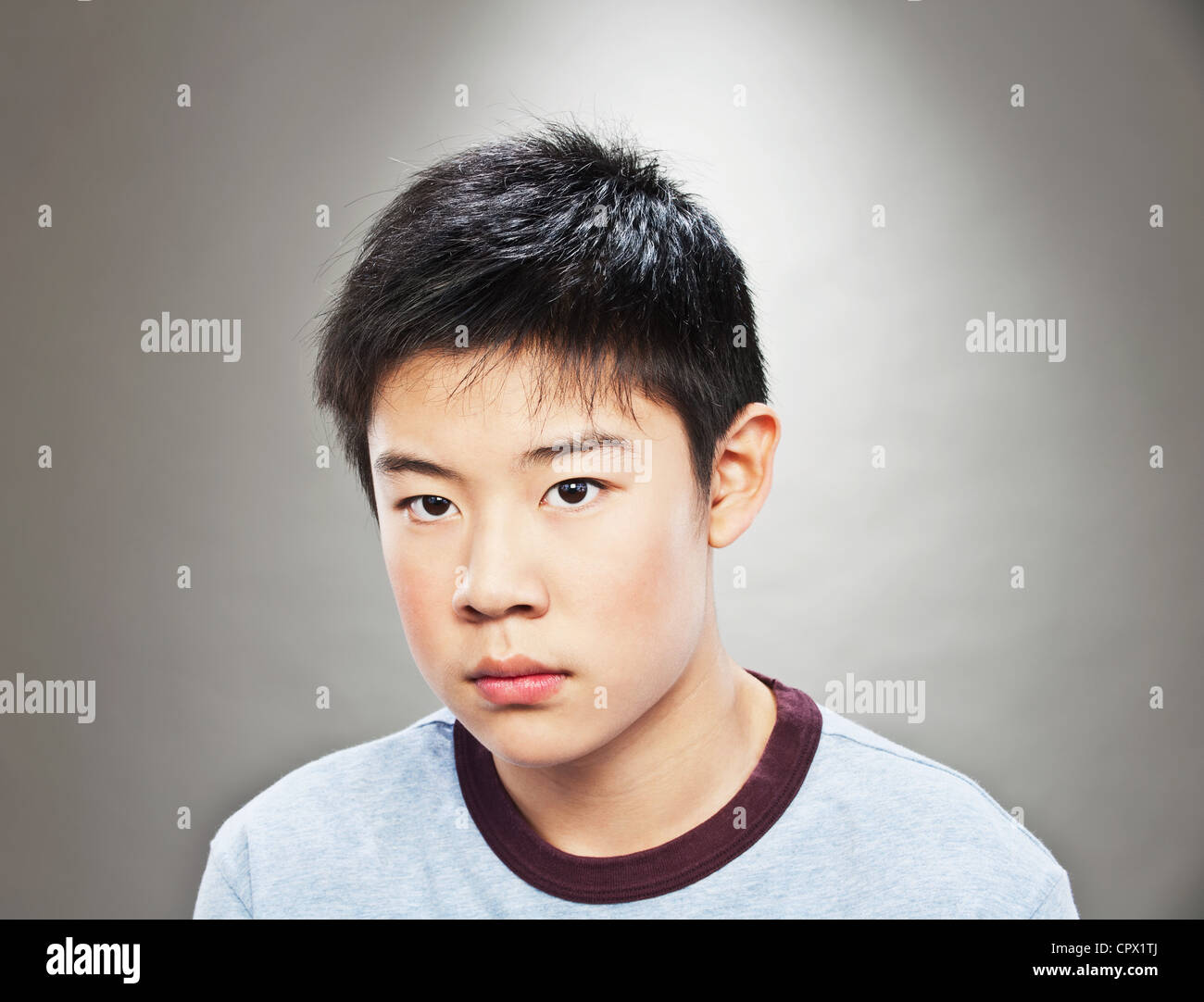 Portrait of young Asian teenage boy Stock Photo