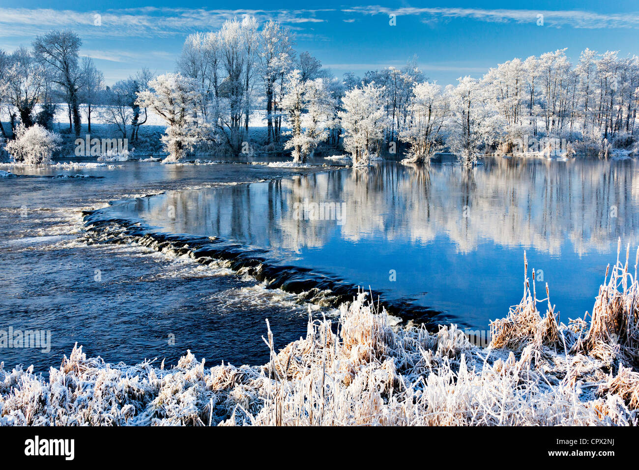 River shannon in winter, worrels end, castleconnell, county limerick