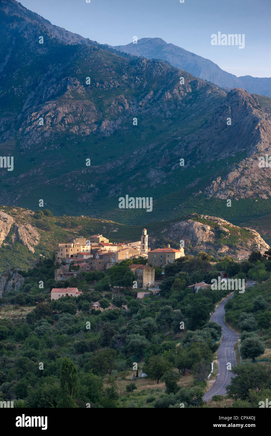 the village of Montemaggiore on the Route des Artisans, la Balagne, Corsica, France Stock Photo