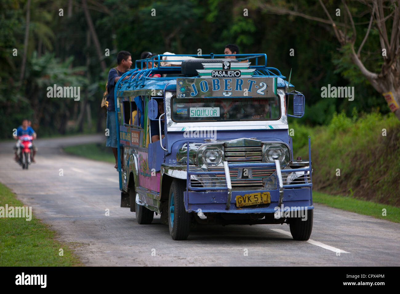 a jeepney, Siquijor, The Visayas, Philippines Stock Photo