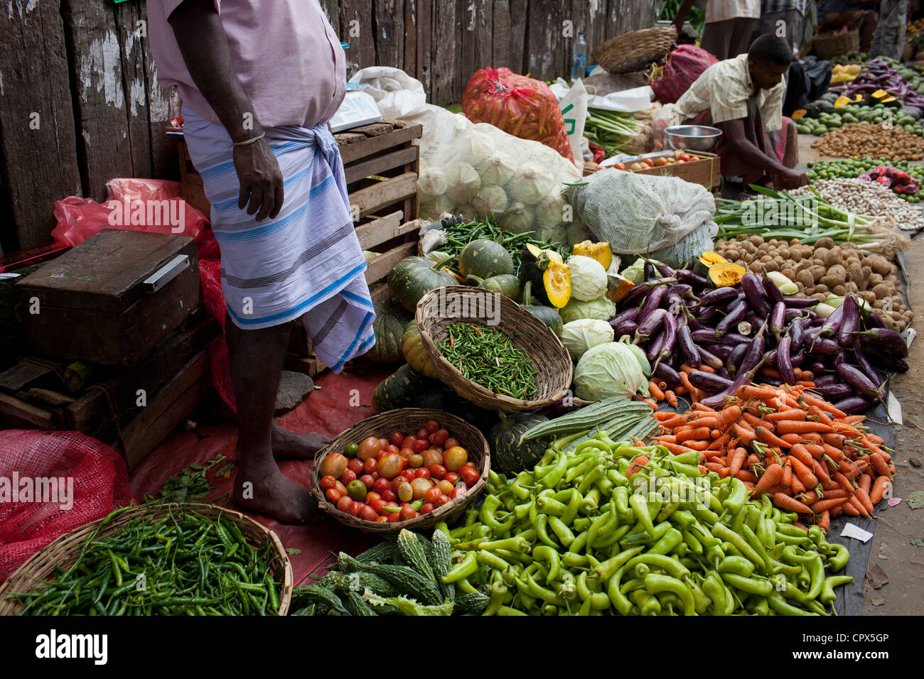 the market at Bandarawela, Badula District, Sri Lanka Stock Photo