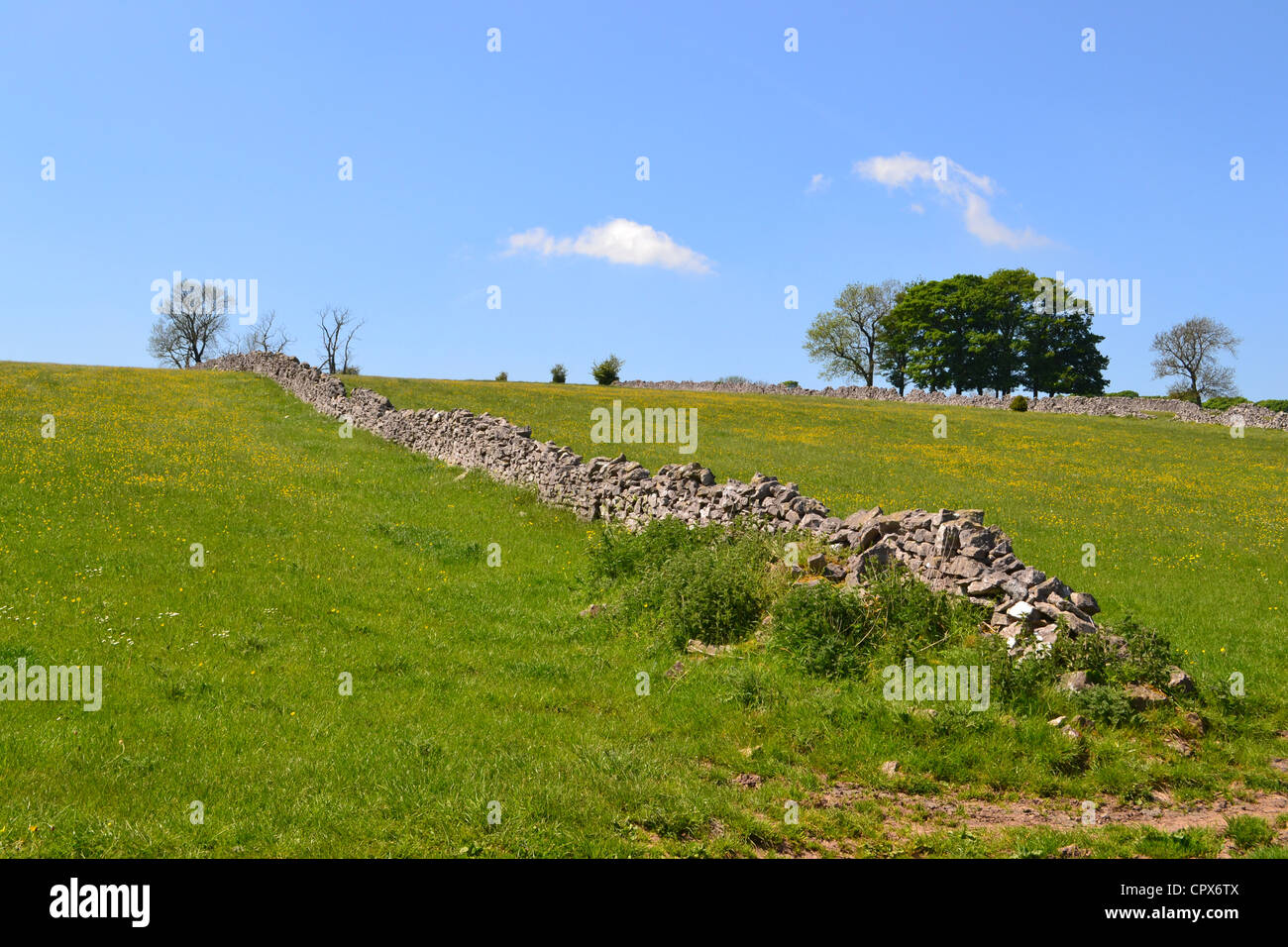 Hill in Ashford, Peak District, Derbyshire, UK. Stock Photo
