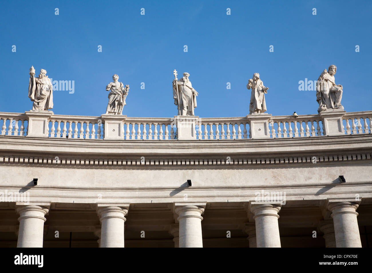Rome - Bernini colonnade - detail Stock Photo