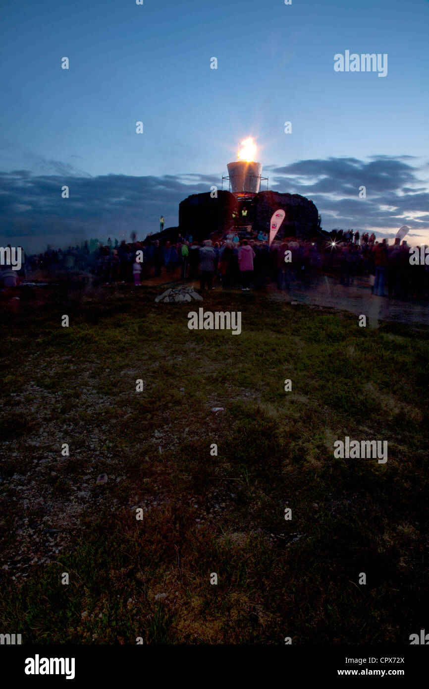 Diamond Jubilee celebrations and lighting of the Jubilee Beacon on top