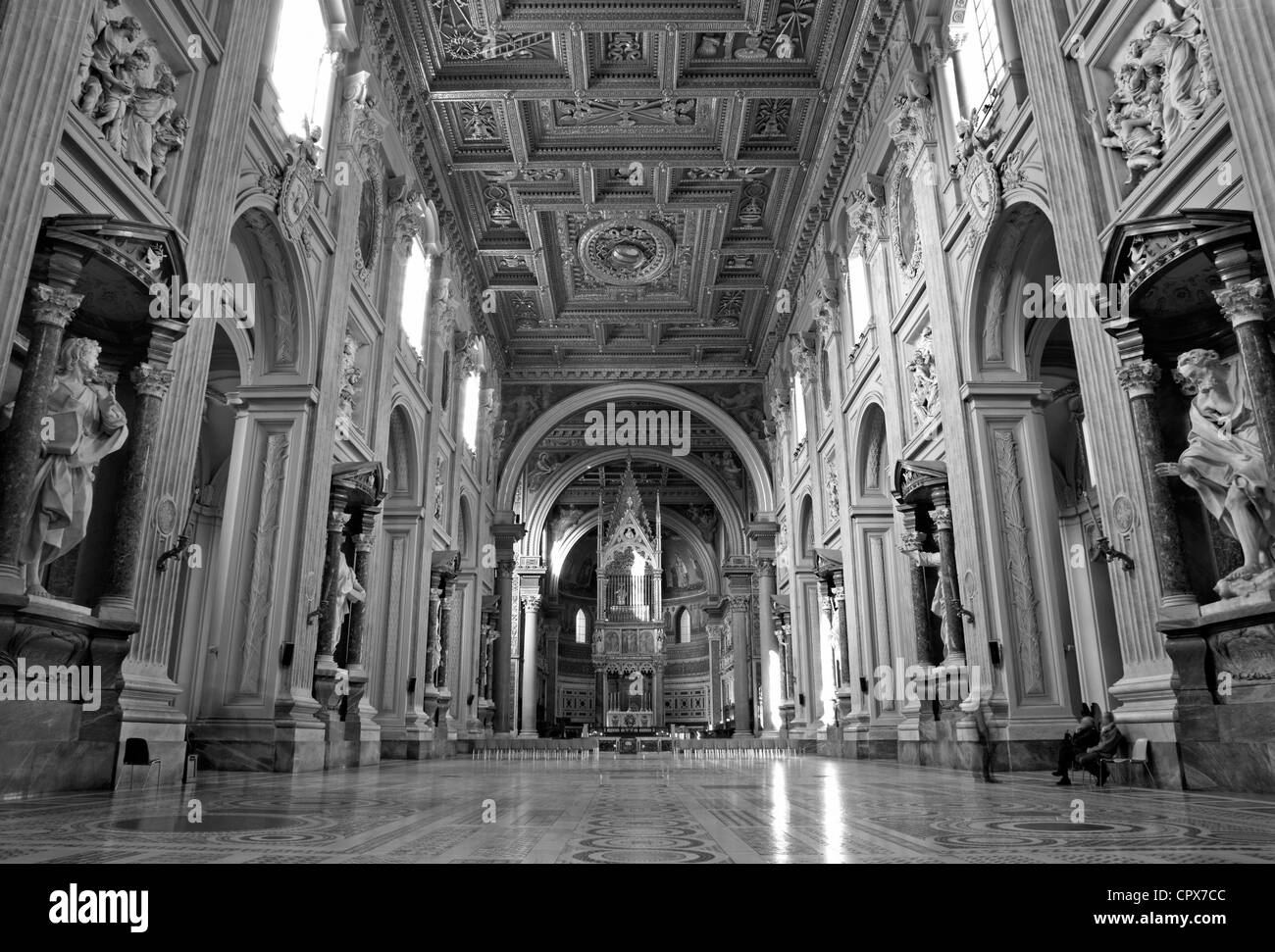 Rome -  nave from Lateran basilica of st. John Stock Photo