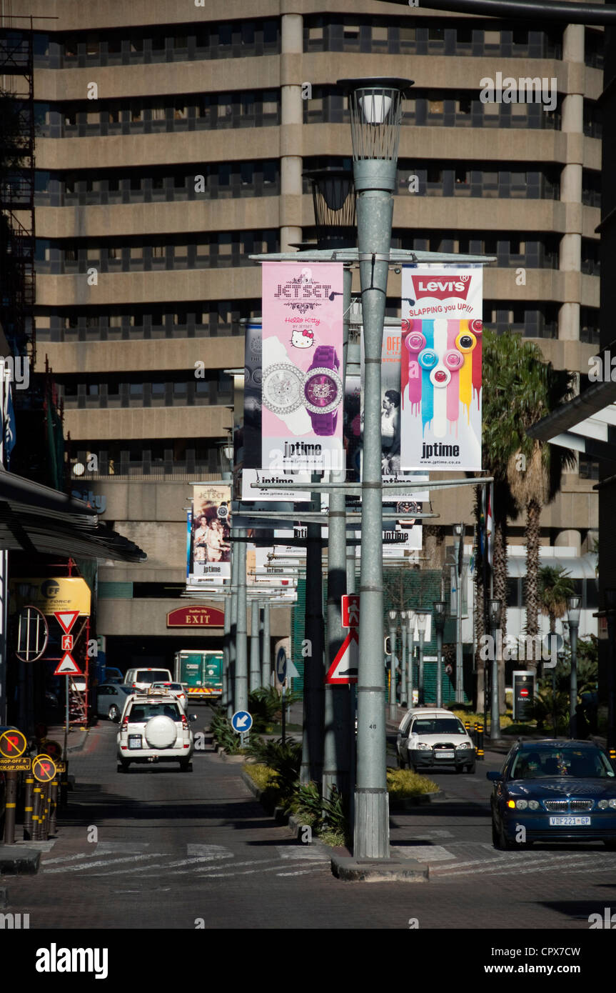 Overall shot of Sandton City and Nelson Mandela Square Stock Photo