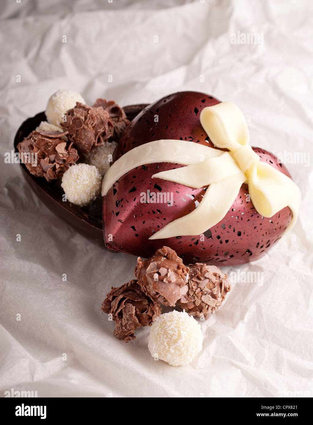 chocolate candies in a box Stock Photo Alamy