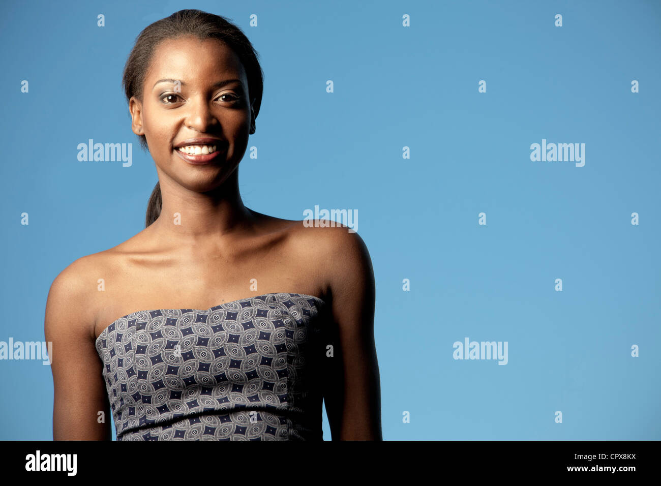 Closeup portrait of a young black woman Stock Photo - Alamy