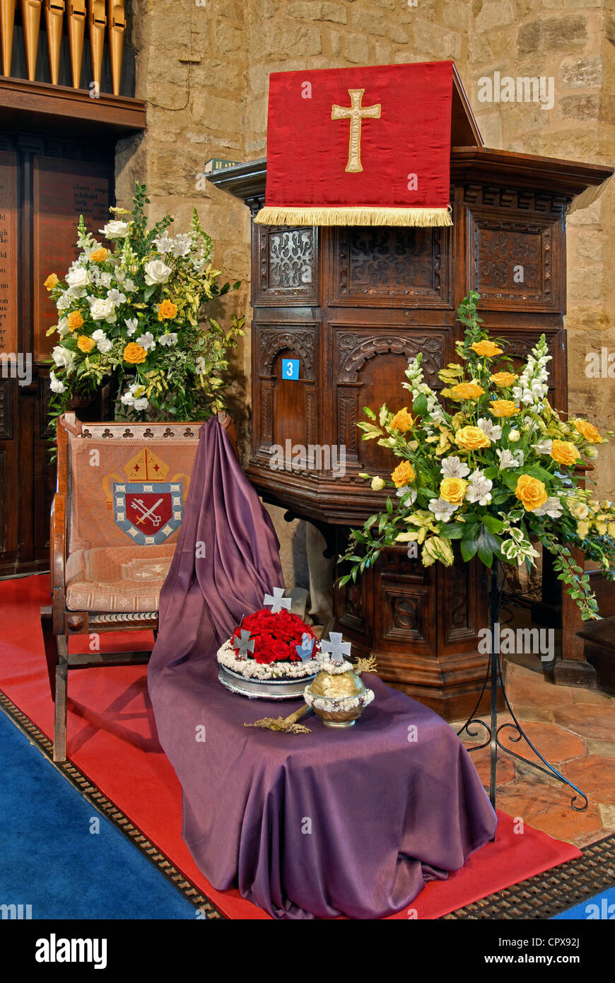 Coronation Floral Tableau Stock Photo