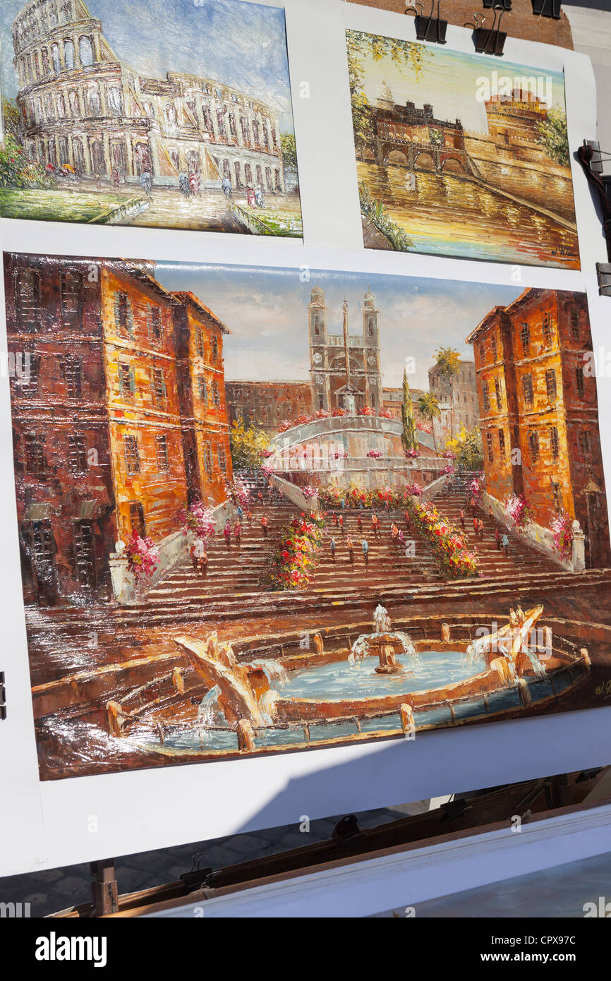 Artists at the spanish steps hires stock photography and images Alamy