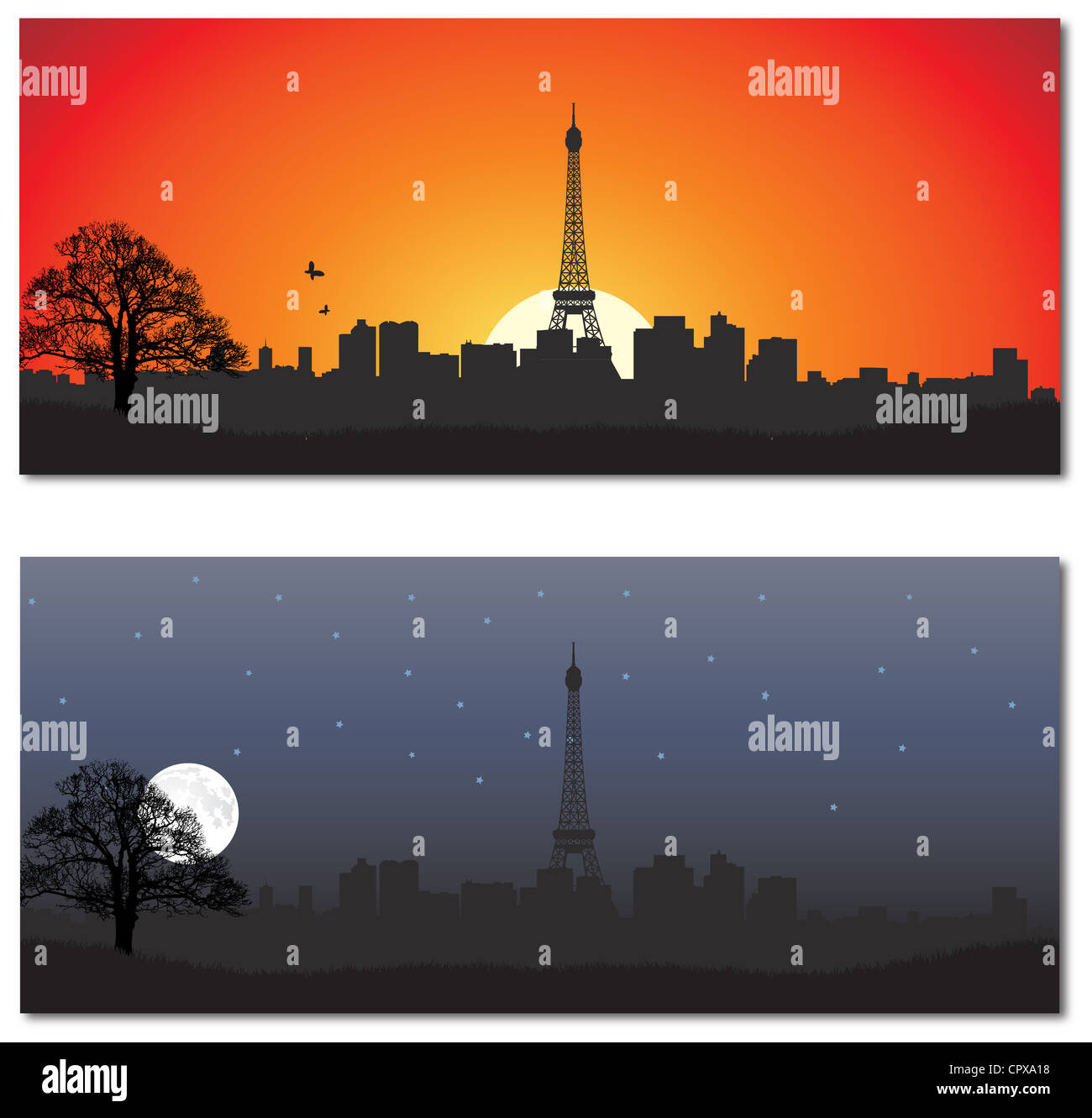 Cityscape of Paris Stock Photo