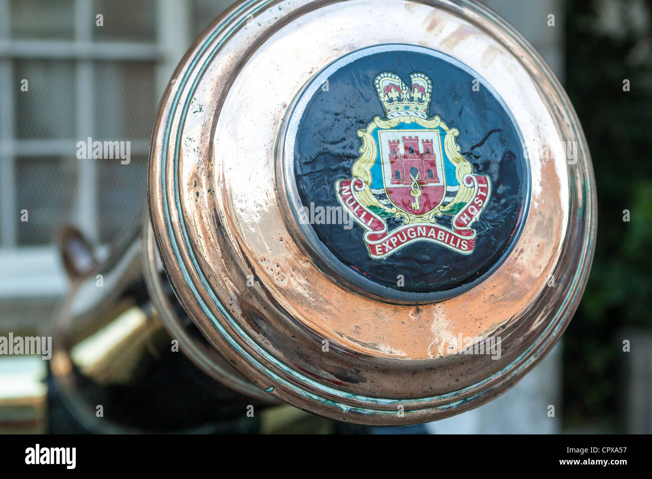 Canon displayed Gibraltar. Stock Photo