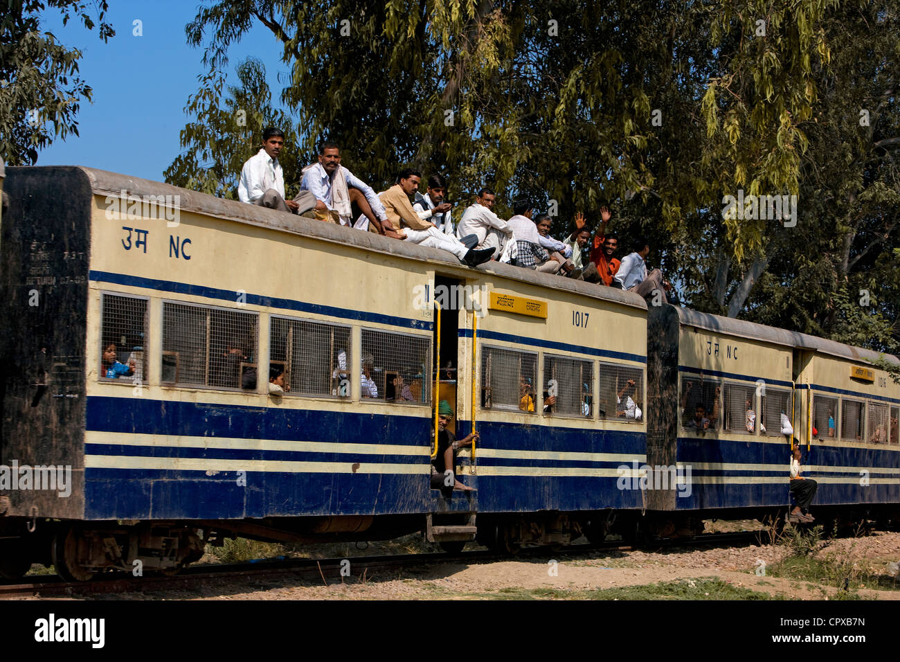 India, Madhya Pradesh State, little train going round Gwalior Stock Photo