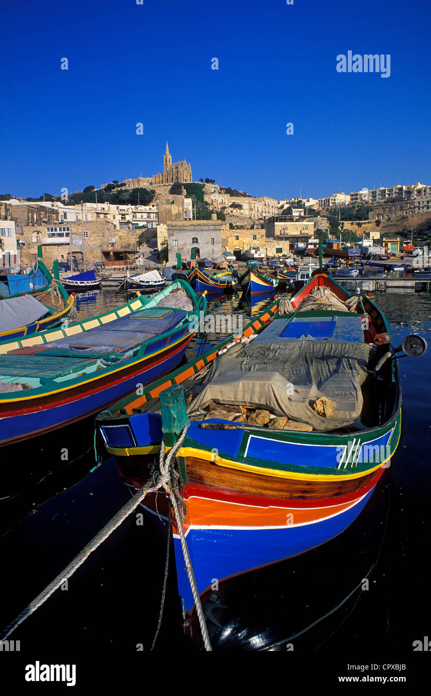 Malta, Gozo Island, Mgarr, fishing harbour Stock Photo