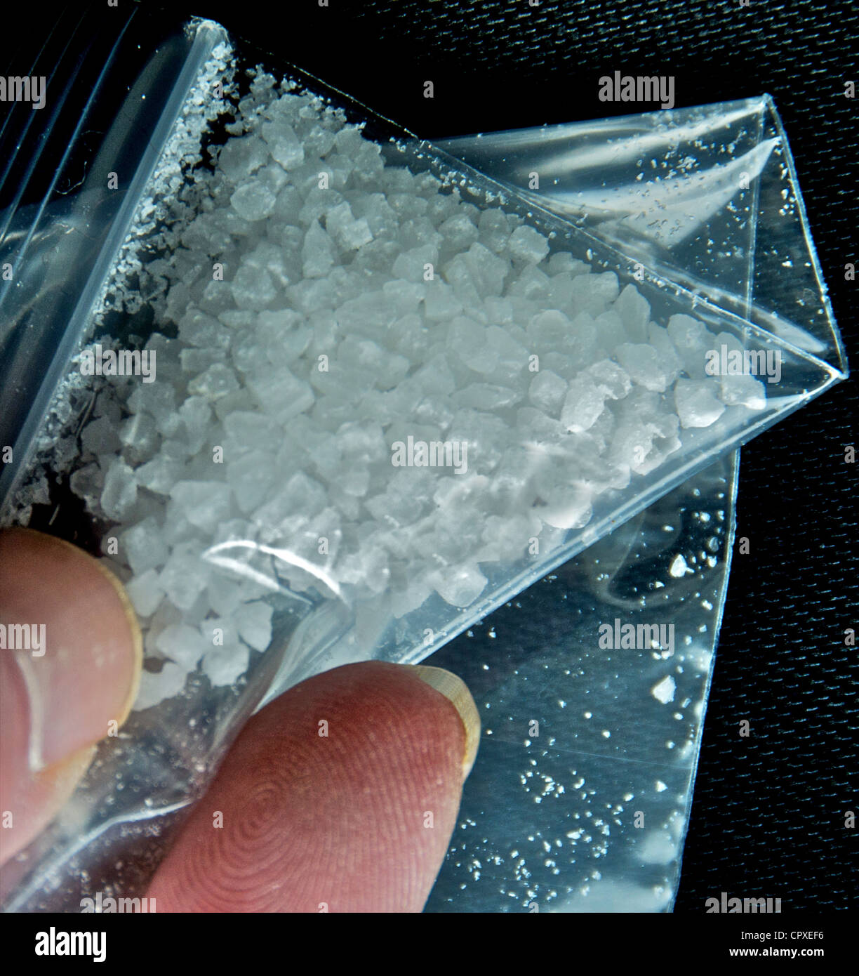 Crystal meth - methamphetamine - illegal narcotic drug Stock Photo