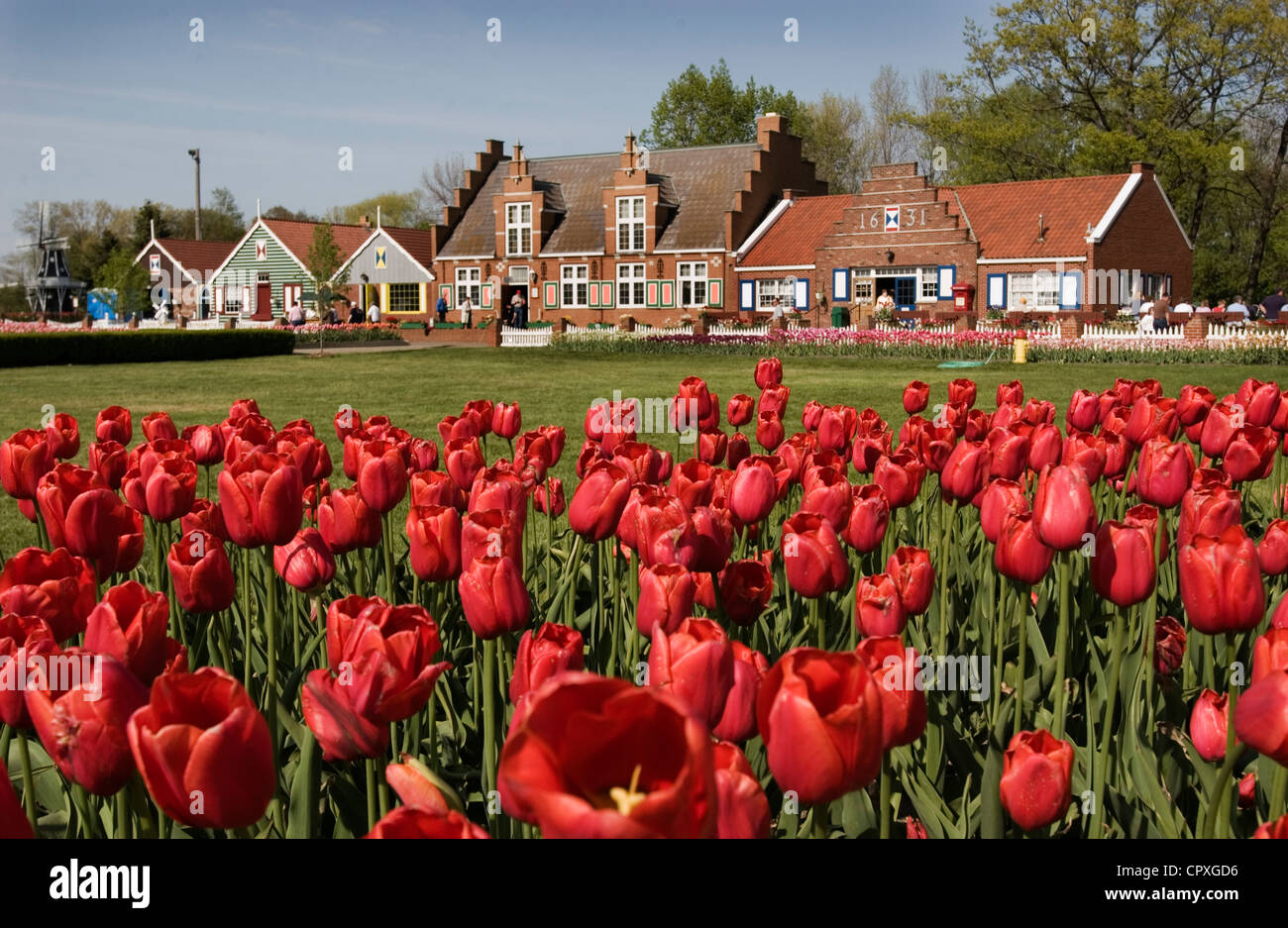 Replica of a Dutch village on Windmill Island, Holland, Michigan, at