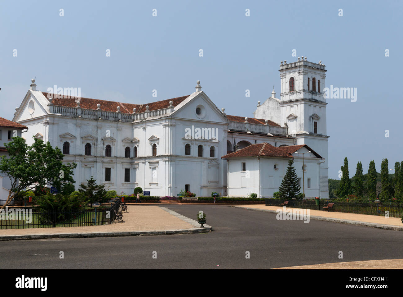 The Sé Cathedral of Santa Catarina, known as Se Cathedral, Old Goa. Stock Photo