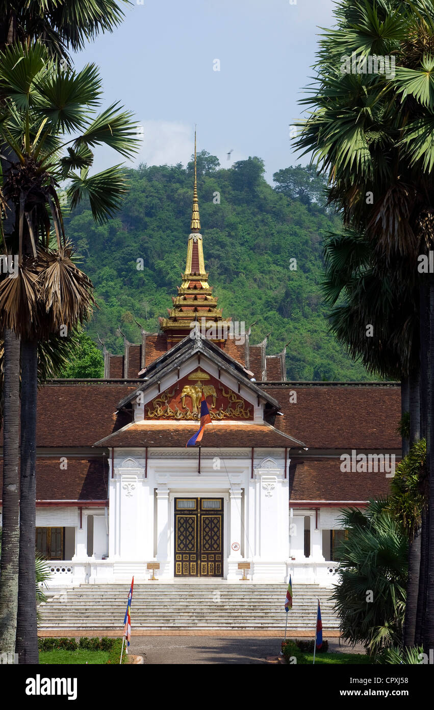 Laos Luang Prabang listed as World Heritage by UNESCO Royal Palace Museum former royal palace built by French in 1904 in lao Stock Photo