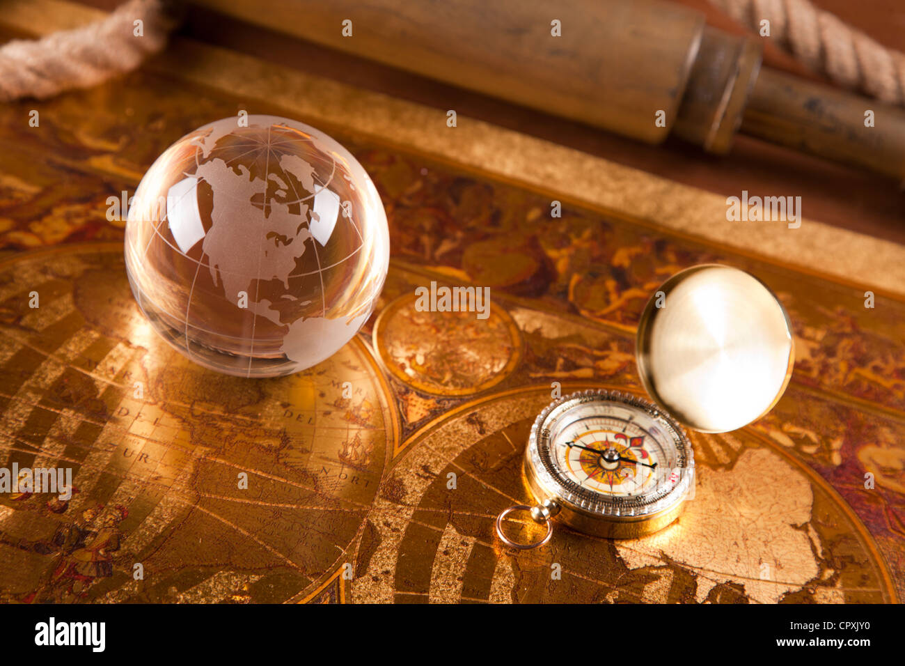 Vintage old compass pen hi-res stock photography and images - Alamy