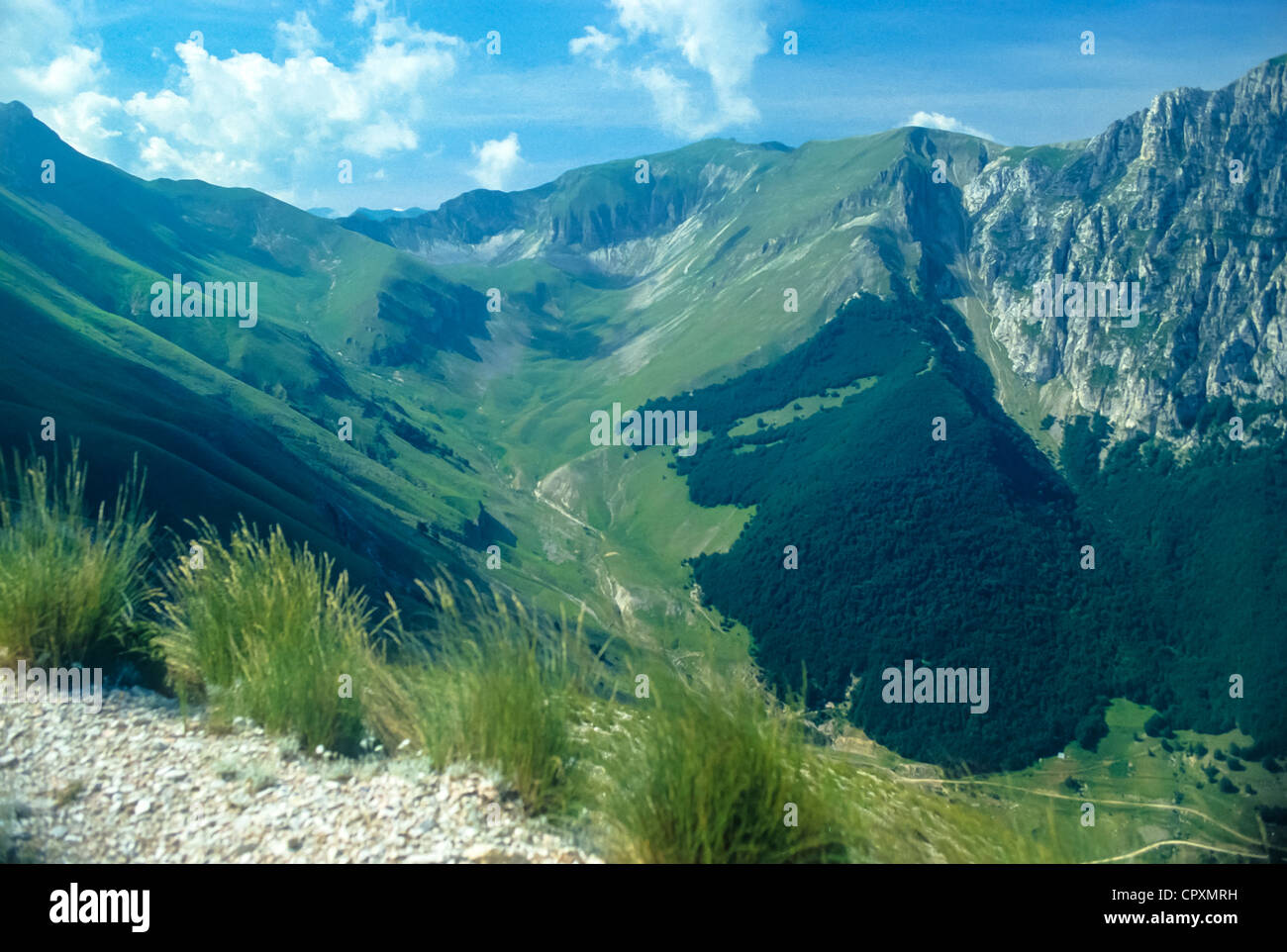 Europe Italy Mount Sibillini National Park Marche Passo del Fargno Stock Photo