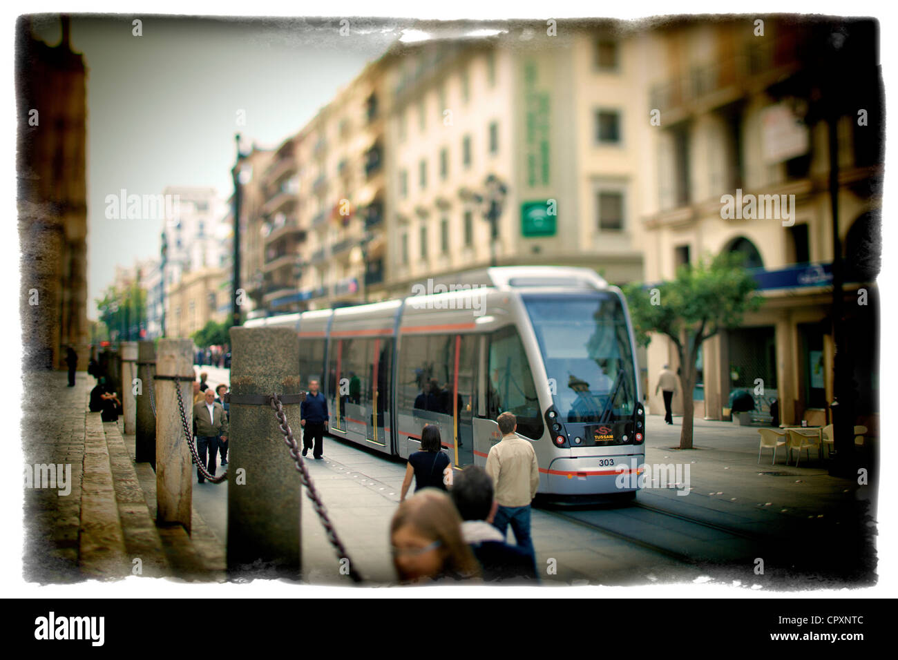 Public transport train Spain Stock Photo Alamy