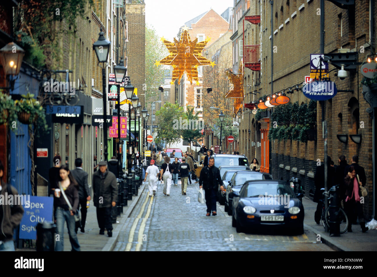 United Kingdom, London, Seven Dials, Earlham street, one of the main shopping streets of London Stock Photo