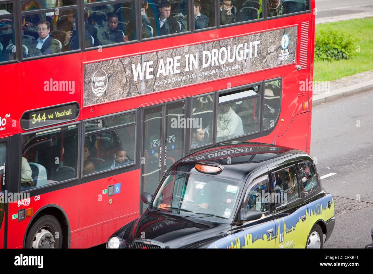 London bus advert hi-res stock photography and images - Alamy