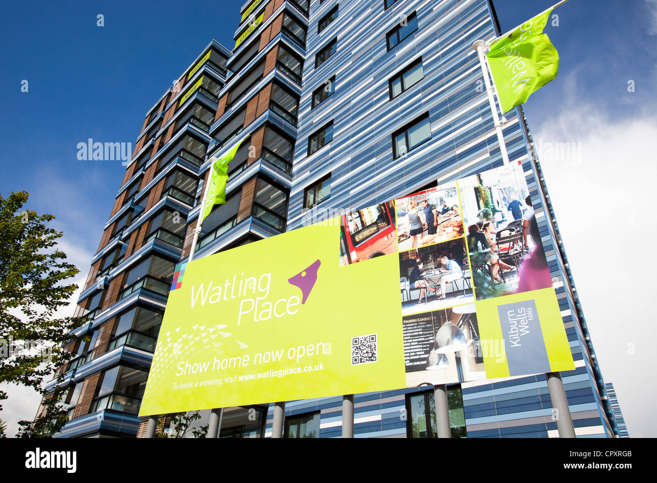 Watling Place, new apartment buildings in Queens Park, london, UK Stock