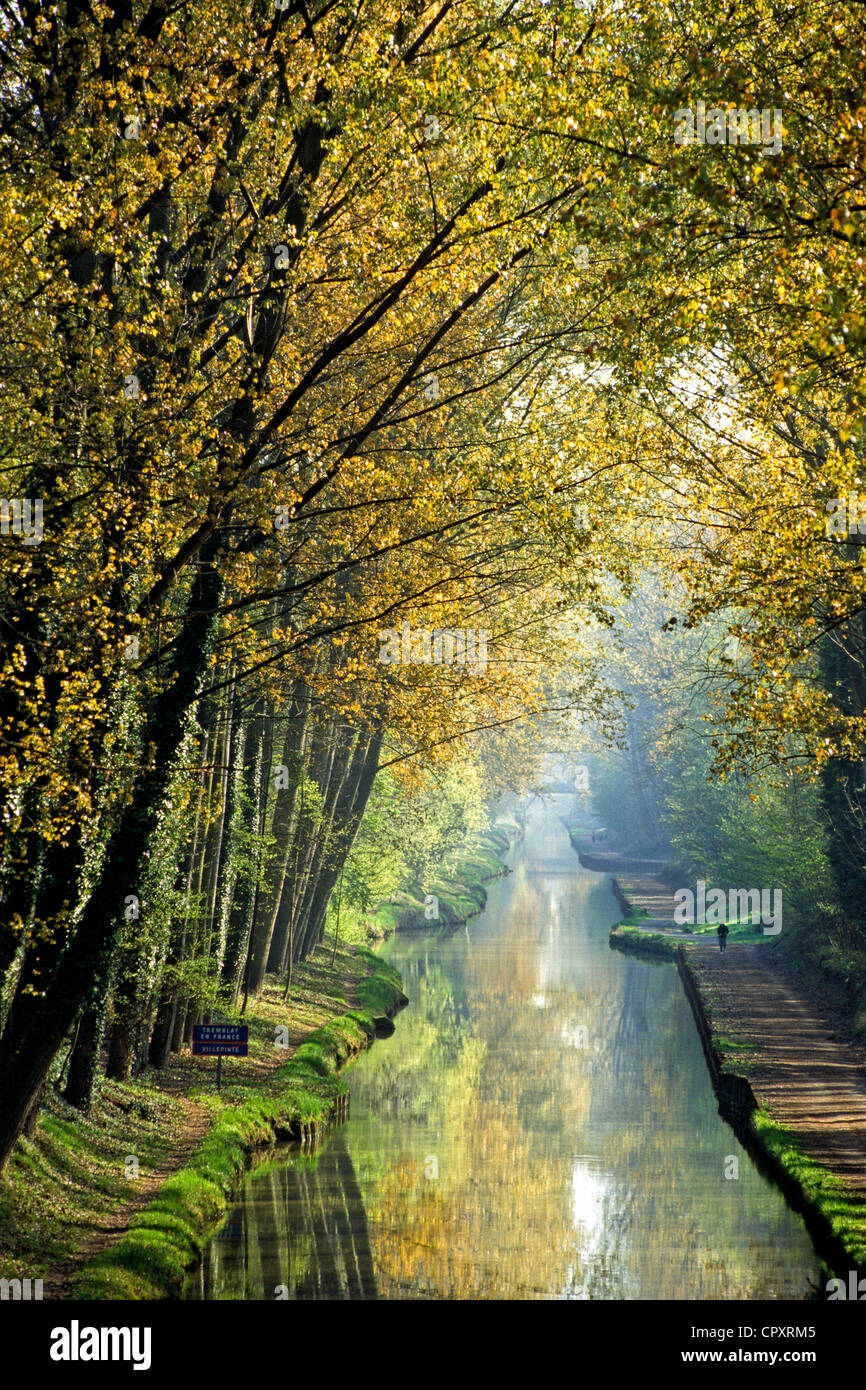 France, Seine Saint Denis, Trembly en France, Canal de l'Ourcq Stock
