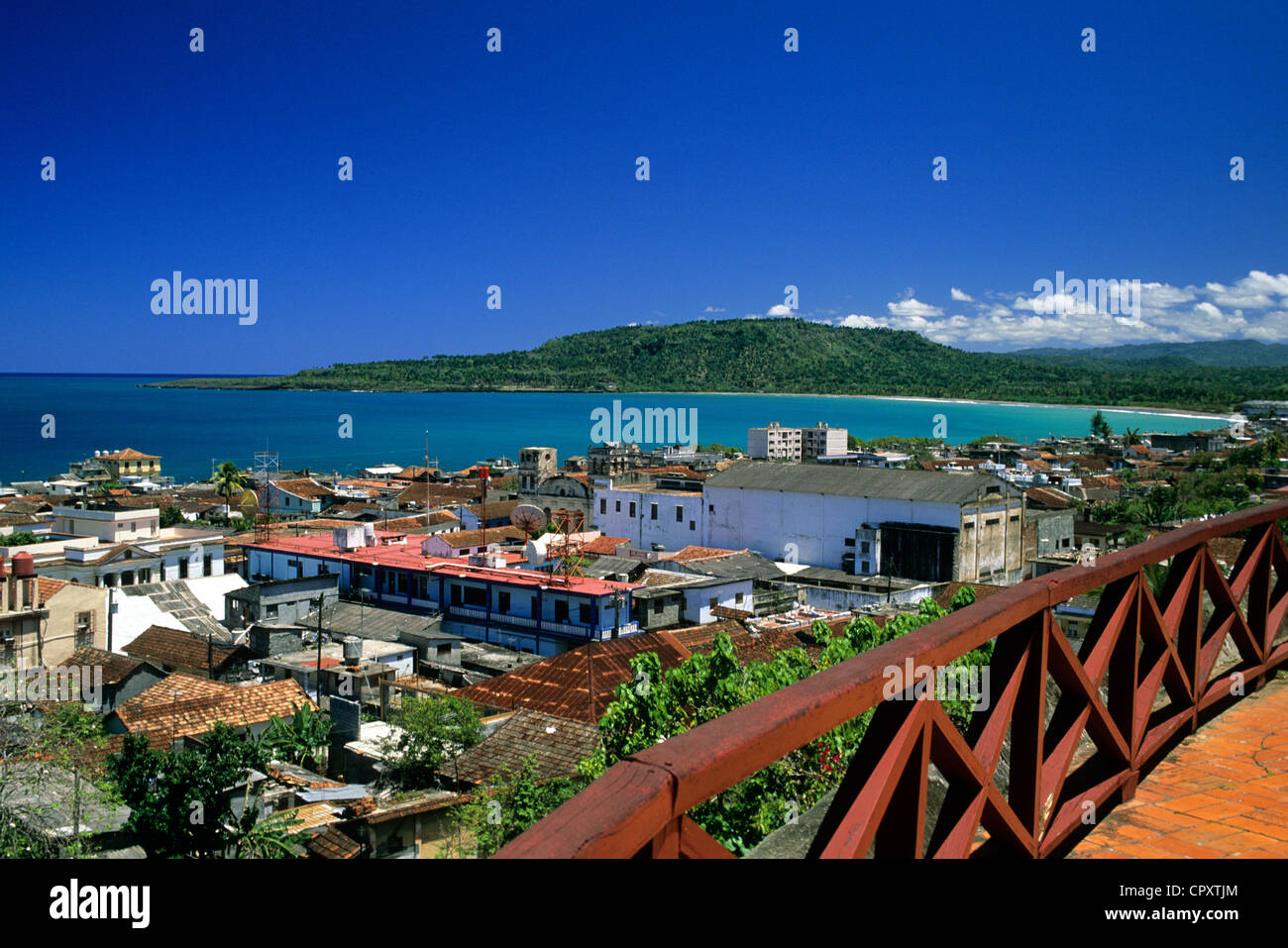 Cuba, Guantanamo Province, Baracoa, panorama on the city and the bay